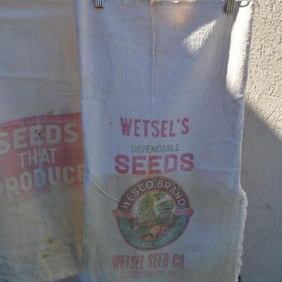 Lot of 4 Vintage Wetzel's Seed Bags AS IS