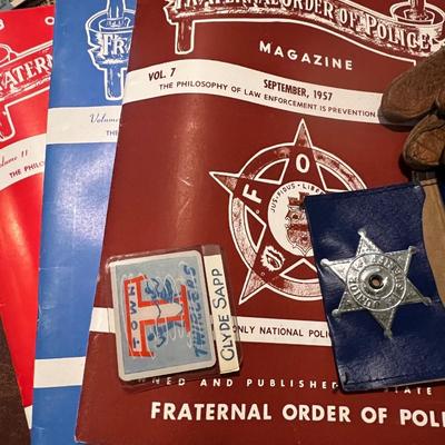 Chief of Police memorabilia w/ obsolete badges
