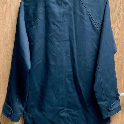 Menâ€™s Navy Blue BLOWN mid-thigh duster coat. NWT new