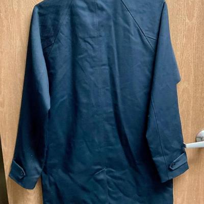 Menâ€™s Navy Blue BLOWN mid-thigh duster coat. NWT new