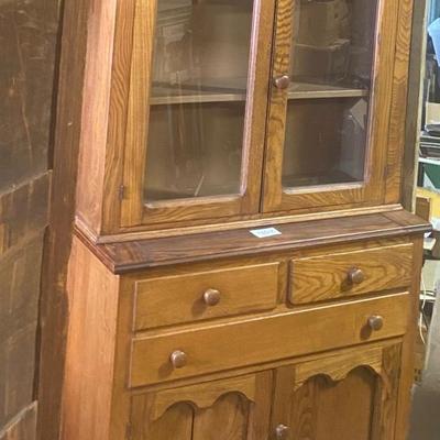 Antique 2 Piece Kitchen Cupboard