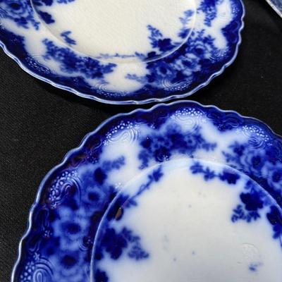 Assorted Flow Blue Plates