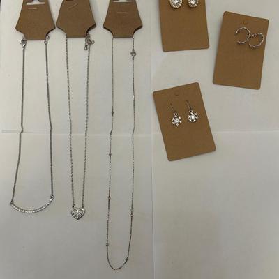Jewelry group of silver