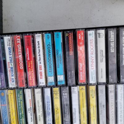 Lot of cassette tapes and 3 cases