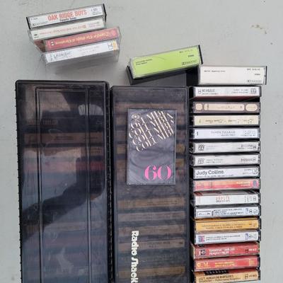 Lot of cassette tapes and 3 cases