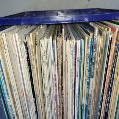 Milk crate full of records great shape