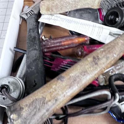 Another Mixed Tray of Tools: Screw Driver, Wrench, Hammer 