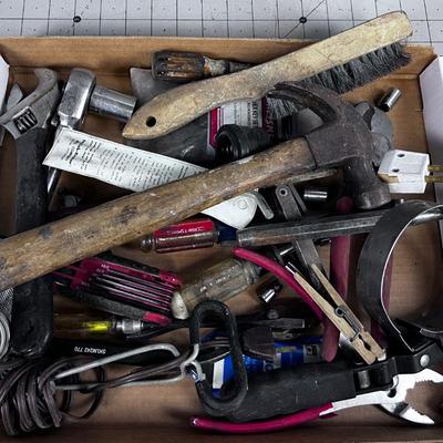 Another Mixed Tray of Tools: Screw Driver, Wrench, Hammer 