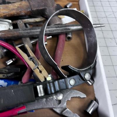 Another Mixed Tray of Tools: Screw Driver, Wrench, Hammer 