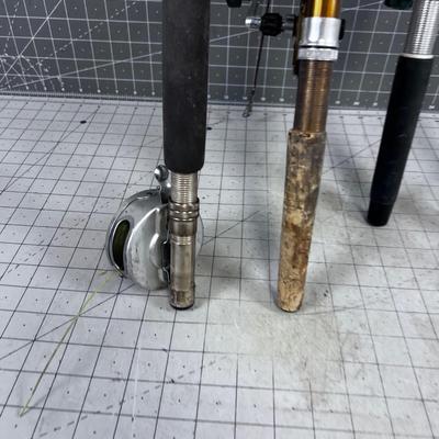 Vintage Fishing Poles w/Reels
