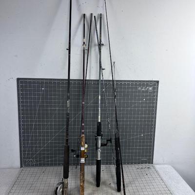 Vintage Fishing Poles w/Reels