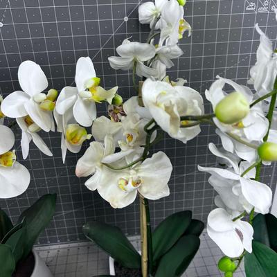 3 FAUX Orchid Plants 