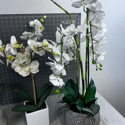 3 FAUX Orchid Plants 