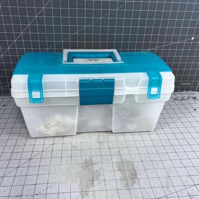 Box with Doll Patterns and Crafting Items for Dolls