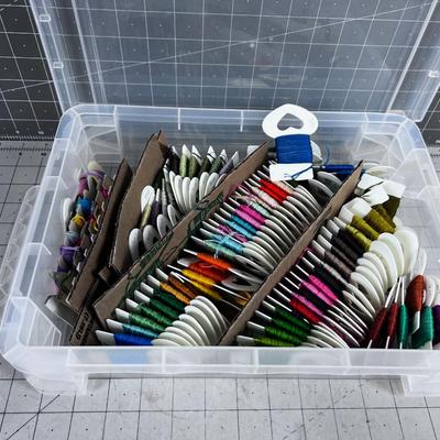 Tub full of Embroidery Threads Floss