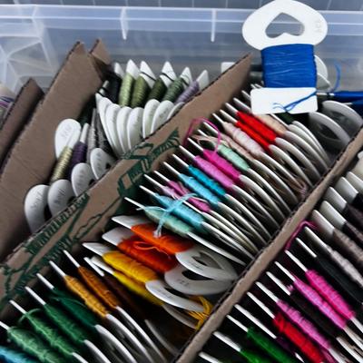 Tub full of Embroidery Threads Floss