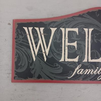 WALL HUNG CHALKBOARD AND WELCOME SIGN