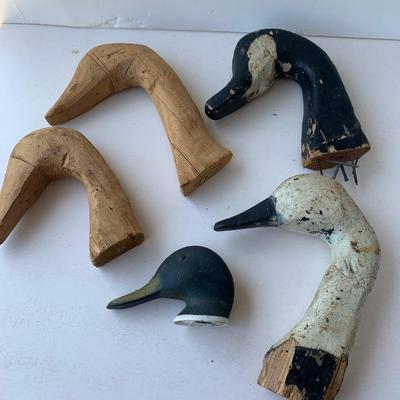 Duck Geese Decoy Heads Most Wood