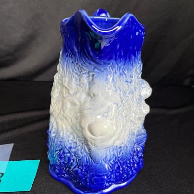 1800s English Blue & White pitcher