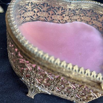Vintage metal jewelry boxes