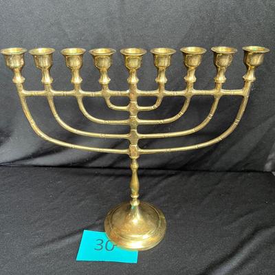 Large Brass Menorah