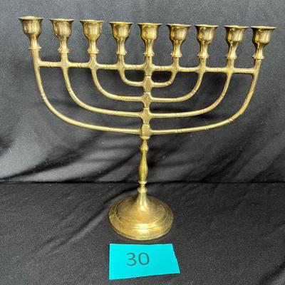 Large Brass Menorah