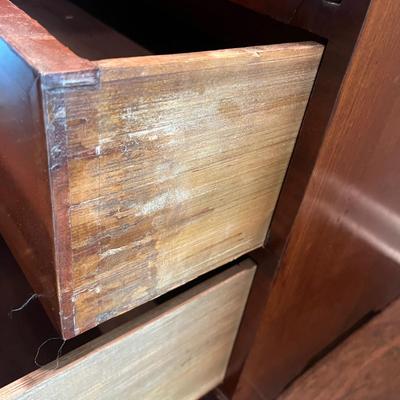 Drop Front Chest with Glass Front Cabinet (LR-MG)