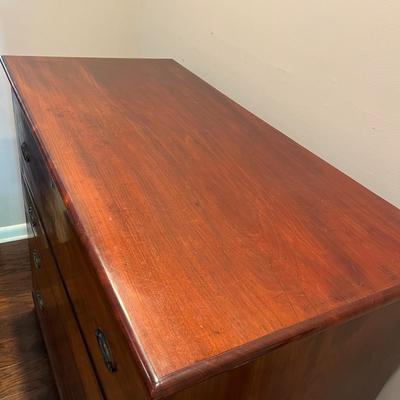 Drop Front Chest with Glass Front Cabinet (LR-MG)