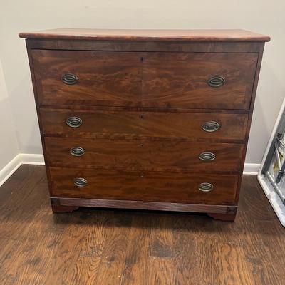 Drop Front Chest with Glass Front Cabinet (LR-MG)