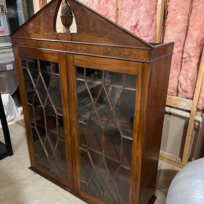 Drop Front Chest with Glass Front Cabinet (LR-MG)