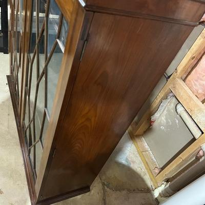 Drop Front Chest with Glass Front Cabinet (LR-MG)