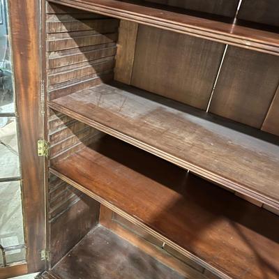 Drop Front Chest with Glass Front Cabinet (LR-MG)