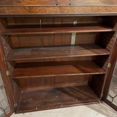 Drop Front Chest with Glass Front Cabinet (LR-MG)