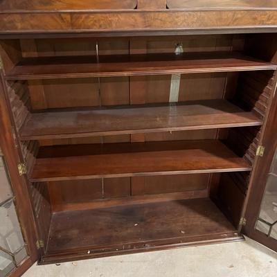 Drop Front Chest with Glass Front Cabinet (LR-MG)