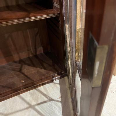 Drop Front Chest with Glass Front Cabinet (LR-MG)