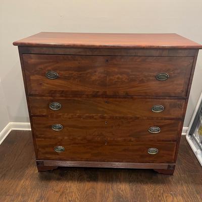 Drop Front Chest with Glass Front Cabinet (LR-MG)