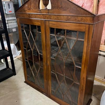Drop Front Chest with Glass Front Cabinet (LR-MG)