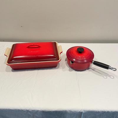 Le Creuset Sauce Pan & Heritage Stoneware (DR-SS)