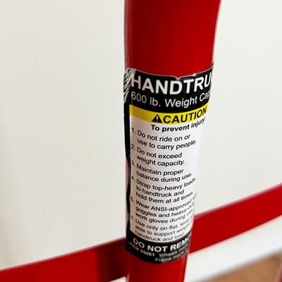 Red Metal Hand Truck