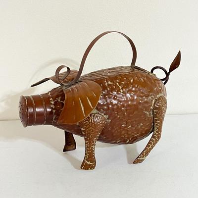 Metal Piggy Watering Can