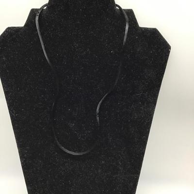 Bling jewelry black silk cord