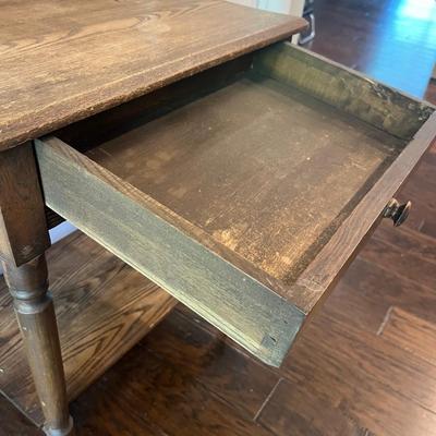 One Drawer Wooden Side Table (LR-RG)