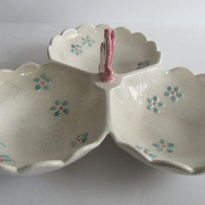 2 Vintage Hull Pottery Butterfly Dishes