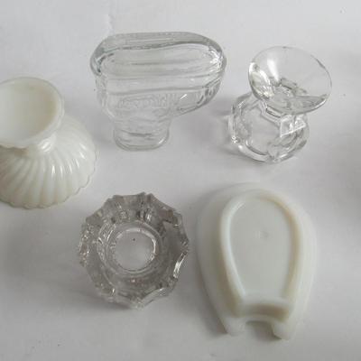 Lot of Vintage Salt Dips and Windsor Glass Shoe