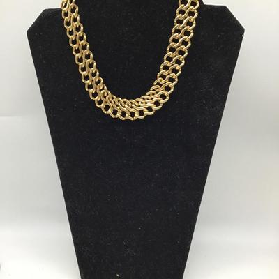 Gold toned chain necklace