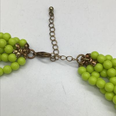 Green/yellow beaded necklace
