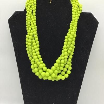 Green/yellow beaded necklace