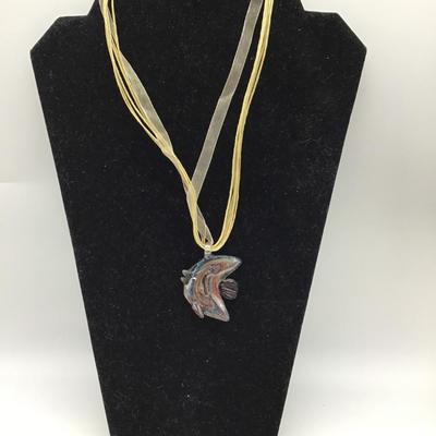 Fish charm necklace
