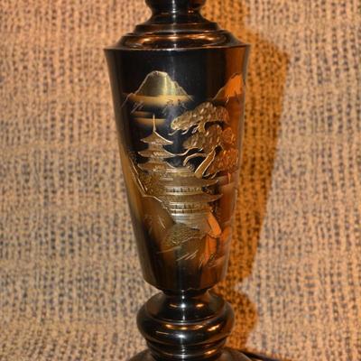Vintage Pair of 50's Brass Chokin Lamps Japan 23