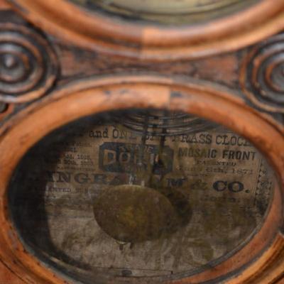 Antique Elias Ingraham DORIC Mantle Clock, Patent 1871 16